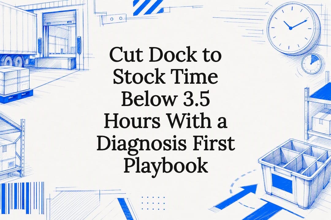 Dock-to-stock time title card illustration