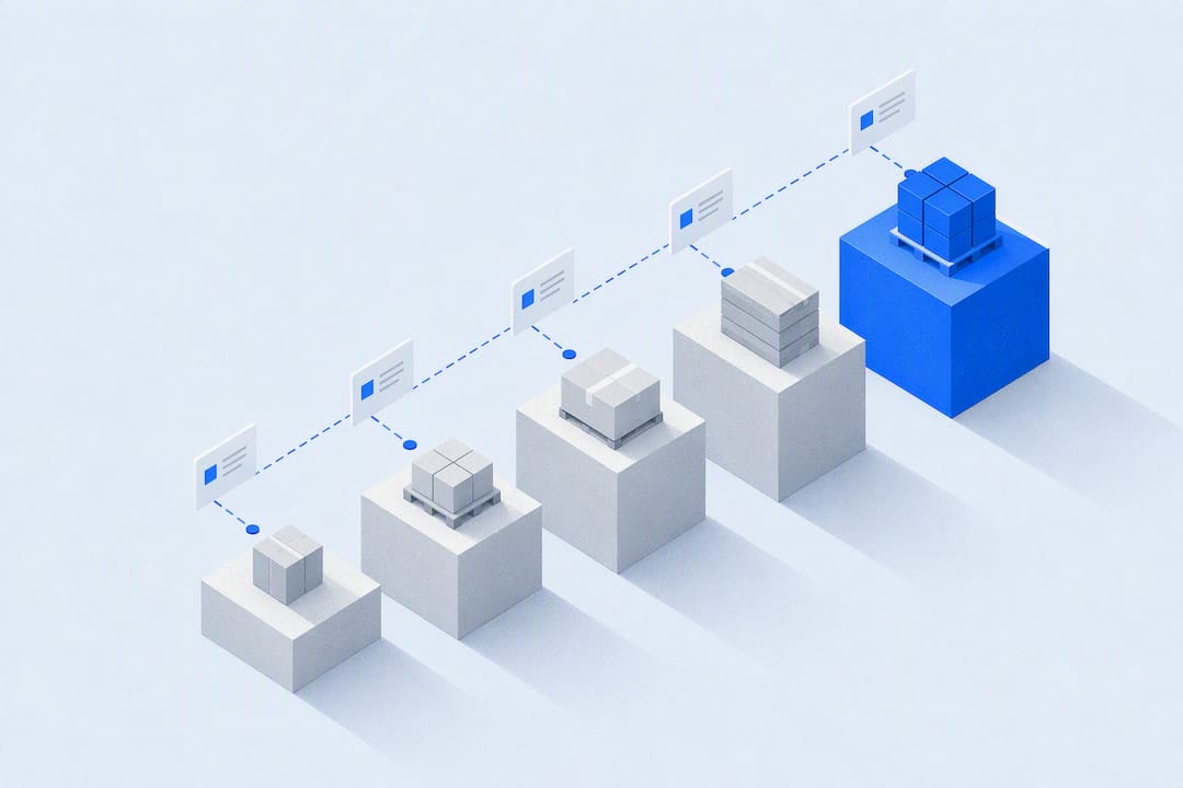 Isometric inventory aging report title card